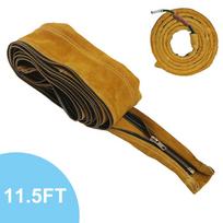 TIG MIG Torch Hose Leather Sheath Calfskin Protective Sleeve Zipper Closure 11.5ft/25ft 10.5 cm/4 inch Width 29 mm/1.1 inch