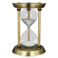 Timer Minimalist Style Three Pillar Hourglass Timer Ornament Mini Countdown Timer Classical Glass Hourglass High-end Feel (as the picture,Small 15min)