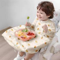 Integrated dining chair cover baby eating bib, waterproof and oil filled children's food apron self-centered and dirt proof tool OneSize