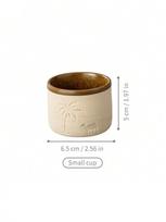 1pc Desert Camel & Palm Tree Ceramic Coffee Mug Coffee Cup - Reusable, Hand-Wash, Gift, Home Decor, Durable Cup for Gatherings 200ml