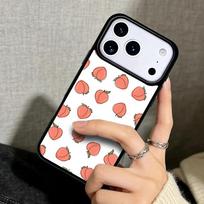 Capa Case for iPhone 17 Air 16 Pro Max 15 Plus 11 13 Mini 14 12 Back Phone Cover Pink Peaches Aesthetic iPhone 11