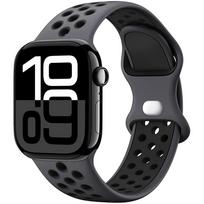 Silicone Strap For Apple Watch 11 10 9 8 7 46mm 45mm 42mm 41mm Ultra 3/2 49mm Breathable Bracelet Wristband iWatch 6 5 4 SE 44mm Series 11-10 46mm