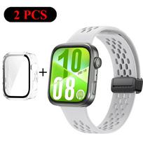 Strap+Case Silicone Band for Huawei Watch Fit 4 Pro Fit 4 Comfortable Bracelet for Huawei Watch Fit 3 Breathable Correa PC Shell Huawei Watch Fit 4