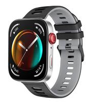 Two Color Silicone Strap For Huawei Watch Fit 4 3 Sport Watchband Breathable Wristband For Huawei Watch Fit 3/4/4 Pro Bracelet Huawei Watch Fit 3 juoda pilka spalva