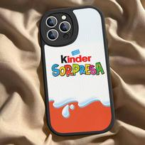 Cute Kinder Surprise Eggs Logo Phone Case Hard Leather For IPhone 14 13 16 Mini 15 14 11 12 Pro Max Plus Fundas iPhone 15 pro