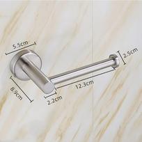 ABBY-2X Toilet Tissue Paper Roll Holder Stainless Steel Wall Mount For Bathroom Kitchen sidabras