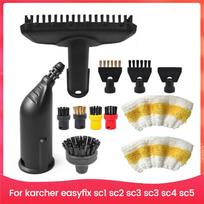 ABBY-12PCS For Karcher Easyfix SC1 SC2 SC3 SC4 SC5 Steam Cleaner Accessories Round Brush Set Nozzle Replacement Parts