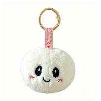 Squishy Stress Relief Keychain Simulation Dumpling Plush Dumpling Squishy Dumplings Sensory Squeeze Toy for Stress Relief