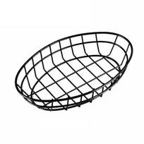 Oval Metal Organizer Basket Oval Wire Basket  for Accessories Cosmetics Vanity Photo Props juoda