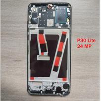OG For Huawei P9 P20 P30 P40 Pro Lite E G9 Middle Frame Housing Front LCD Screen Bezel Plate Panel Chassis + Button P30 Lite 24MP Black