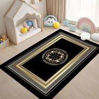 Luxury Gold Pattern Carpet European Palace Area Rug Soft Floor Mat for Kids Room Living Room Home Decoration Home Bedroom 40x60cm