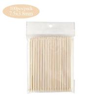 100Pcs Orange Wood Sticks for Nails BULK Double Sided Cuticle Pusher Remover Nail Art Manicure Pedicure Tool for Manicure Pe