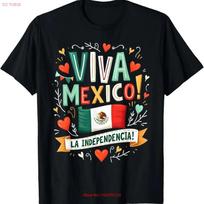 Viva Mexico La Independencia Fiesta Mexican Independence Day T Shirt for Da vintage Washed streetwear Slightly graphic S įvairiaspalvis