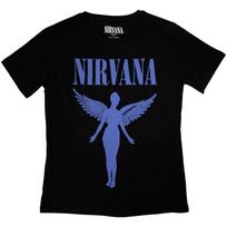 26 Nirvana Angelic Blue Mono Short Sleeve Tee Black New Unisex T-Shirt S įvairiaspalvis