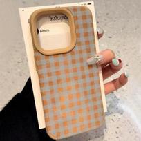 fashionable grid matte phone case for iphone 17 pro max 16 plus 15 14 13 11 camera protect silicone cover for iphone 12 xr xs x iPhone17 Pro Max