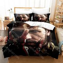 3D Print Metal Gear Solid Solid Snake Bedding Set Single Twin Full Queen King Size Bed Set Adult Kid Bedroom Duvetcover Sets 135x200cm