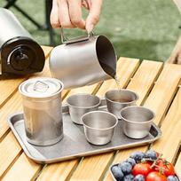 Tea Set 4 Pieces Tea Cups With Teapot And Infuser 50ml Mug For Indoor Outdoor Home Picnic Camping Travel Men Women China Mainland