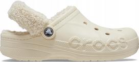 Crocs Baya Lined Fuzz Strap Clog 206633 |M11 I Eu 45-46| Winter White