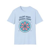 Unisex Softstyle T-Shirt Mens Womens Tees Top Sushi Sashimi Snowflake Winter Holiday Christmas XL