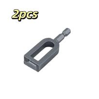 2pcs Large Diameter Multi-Functional Wire Twisting Tool Standard Hexagonal Shank Compact Size Iron Wire Knotting Connector