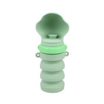 Silicone Collapsible Dog Water Bottle Leak-proof Food Grade Cat Water Bottle Detachable Large Capacity Dog Water Cup Hiking žalia