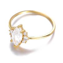 Madingi vintažiniai lotoso žiedai moterims Nerūdijančio plieno žiedas Elegantiškas auksinis sužadėtuvių vestuvinis žiedas Bague Femme papuošalai 7 white