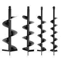 Juoda 120/150/200/250mm 80cm Vieno ašmens sraigtinis grąžtas Grąžtas Sodo sodinimo Žemės Benzininis Stulpo duobių kasimo įrankis Elektrinių įrankių priedai 12cm