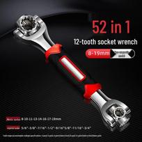 German-Style 52-in-1 Multi-Function Socket Wrench Set and 8-in-1 Universal Rotating Head Wrench