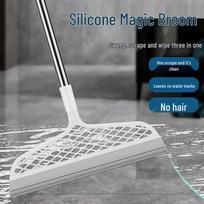 Silicone Magic Multifunctional Broom & Squeegee for Bathroom and Hair Removal mėlyna