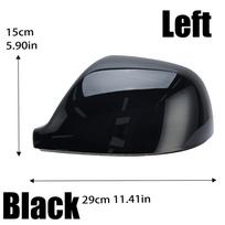 Side Rearview Mirror Cover Caps For VW T5 T6 TRANSPORTER VW Amarok 2010 2011- With Buckle Door Mirror Cover Cap Accessories 1pc left Black