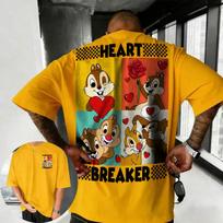2026 Summer Disney Chiki and Titi Tshirt Fashion 100 Pure Cotton Shortsleeved Casual Loose Breathable Top Unisex S