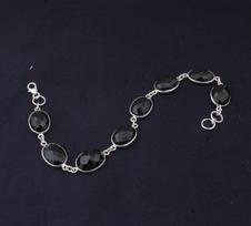 Solid 925 Sterling Silver Black Onyx Handmade Designer Birthstone Bracelet Gift For Her Tennis Bracelet 7 inch