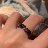 Taboo Love Villain Gun Black Ring Female Dark Niche High Sense Ring Sweet Cool Babes Wind Open Ring