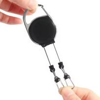 Badge Holder Reel Retractable Double Headed Retractable Keychain Anti-Lost Keys Holder with Reel Cord ID-Card-Holder
