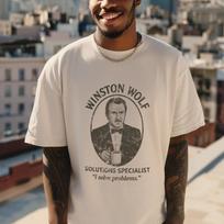 Winston Wolf Pulp Fiction Marškinėliai | Tarantino Filmo Marškinėliai S-4XL | Filmo Dovana 4XL