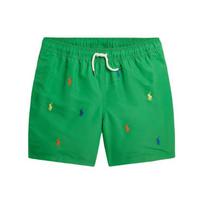 Polo Ralph Lauren SS24 Pony Embroidered Mid-Rise Drawstring Straight-Leg Beach Shorts Kids shorts Academy-Green CWPOSWMYCX20072-300 S