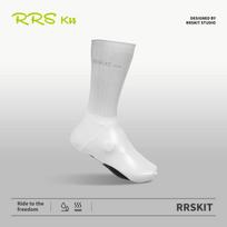RRSKIT Cycling Shoe Covers MTB Road Bike Waterproof Windproof Wear-Resistant Breathable High-Stretch Shoe Covers White(for 36-45)