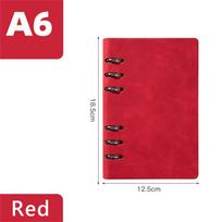Agenda Notebooks Journal Notebook Daily Weekly Planner Binder Spiral Notebook Loose leaf Notebook red-A6