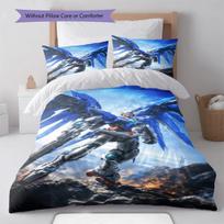 Gundam Front View RX-78 Anime Bedding Set Duvet Cover Polyester Soft Bed Linen Set -QJY 135x200cm