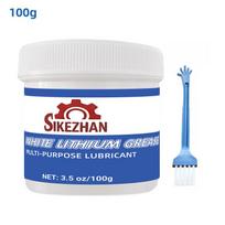 White Lithium Grease with Brush, Multi-Purpose Lubricant for Metal, Garage Doors, Automotive, Marine & Industrial