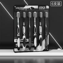 Six pack men's special spiral bristle hard bristled toothbrush,suitable for travel family use,efficient cleaning of oral hygiene dramblio kaulas
