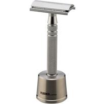 Feather Safety Feather Premium Steel Razor Made in with Dedicated Stand and 2 Replacement Japanese Razor for Single Item Razor, Double-Edged