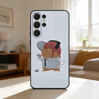 P-Pochita Cute Phone Case For Samsung S26,S25,S24,S21,S22,S23,S30,Ultra,S20,FE,Lite,10,9,Black Cover Samsung S23plus5G