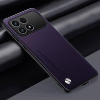 Luxury PU Leather Case For Xiaomi Poco F8 Pro Back Cover Matte Silicone Full Protection Phone Case For Redmi K90 5G PocoF8 Pro For Redmi K90 violetinė