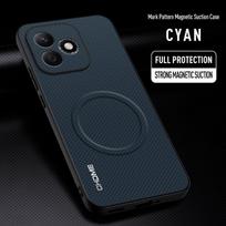 For Honor 600 Lite dėklas Prabangus automobilinis magnetinis laikiklis Telefono dėklas For Honor 500 Smart X80i 5G TPU Silikoninis atsparus smūgiams galinis dangtelis For Honor 600 Lite mėlyna