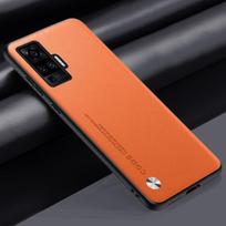 Luxury PU Leather Case For Vivo X51 5G Back Cover Silicone Shockproof Full Protection Phone Case For Vivo X50 Pro X50Pro VivoX51 For Vivo X51 5G oranžinė