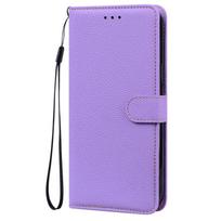 For Motorola Edge 60 Pro Case Solid Candy Color Leather Phone Case on For Etui Moto Edge 60 Pro Wallet Cover Edge60 pro Fundas Edge 60 Pro šviesiai violetinė spalva