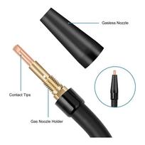 B-Est 16PCS Flux Core Gasless Nozzle Tips K3493-1 Kit 0.030Inch Contact Tips & Gas Diffusers With Century FC90/80GL Titanium