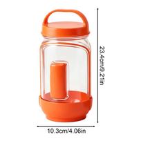 Meal Prep Jars Leak-Proof Clear Food Canisters Food Storage Container For Home Kitchen Daycare Meal Prep Travel Camping oranžinė