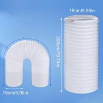 Portable Air Conditioner Hose Flexible Portable Air Conditioner Duct AC Vent Hose for Home Room Bedroom Window Duct Cooling balta